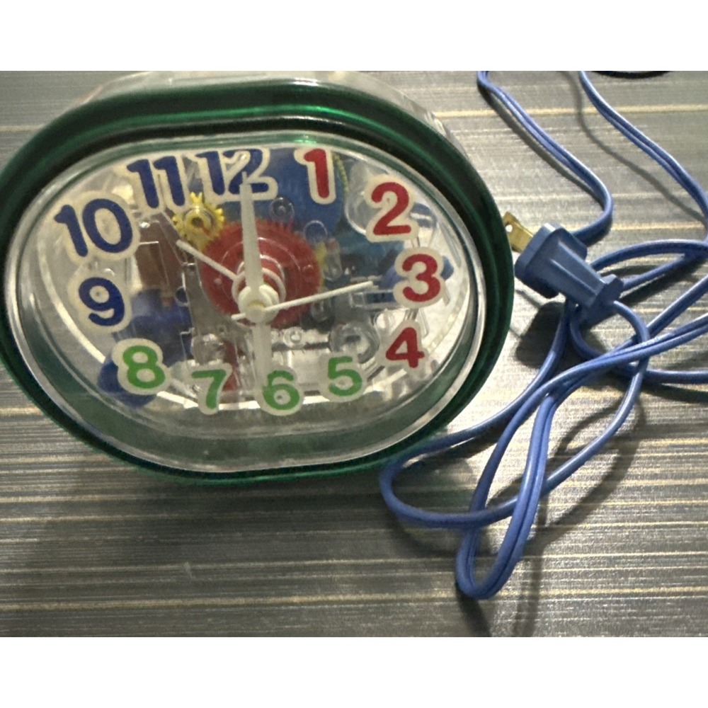 Ingraham Toastmaster 49-628 Transparent MulticolorGear Alarm Clock Works USA VTG